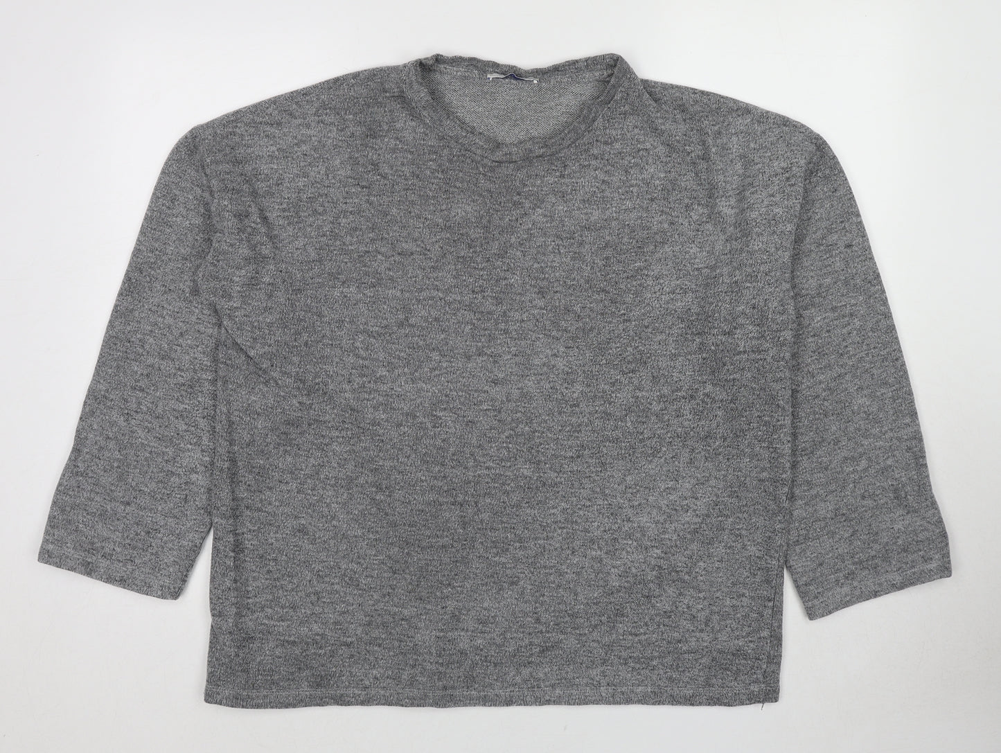Zara Womens Grey Polyester Pullover Sweatshirt Size L Pullover