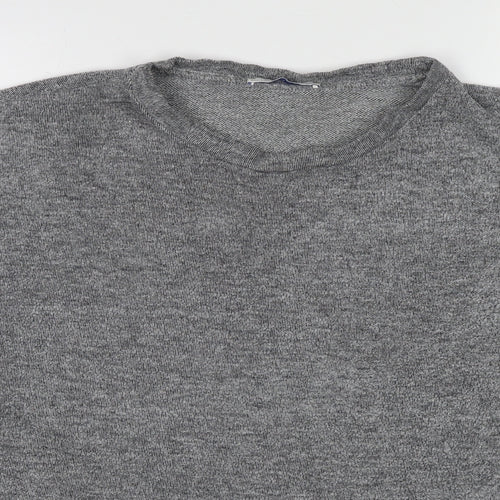 Zara Womens Grey Polyester Pullover Sweatshirt Size L Pullover