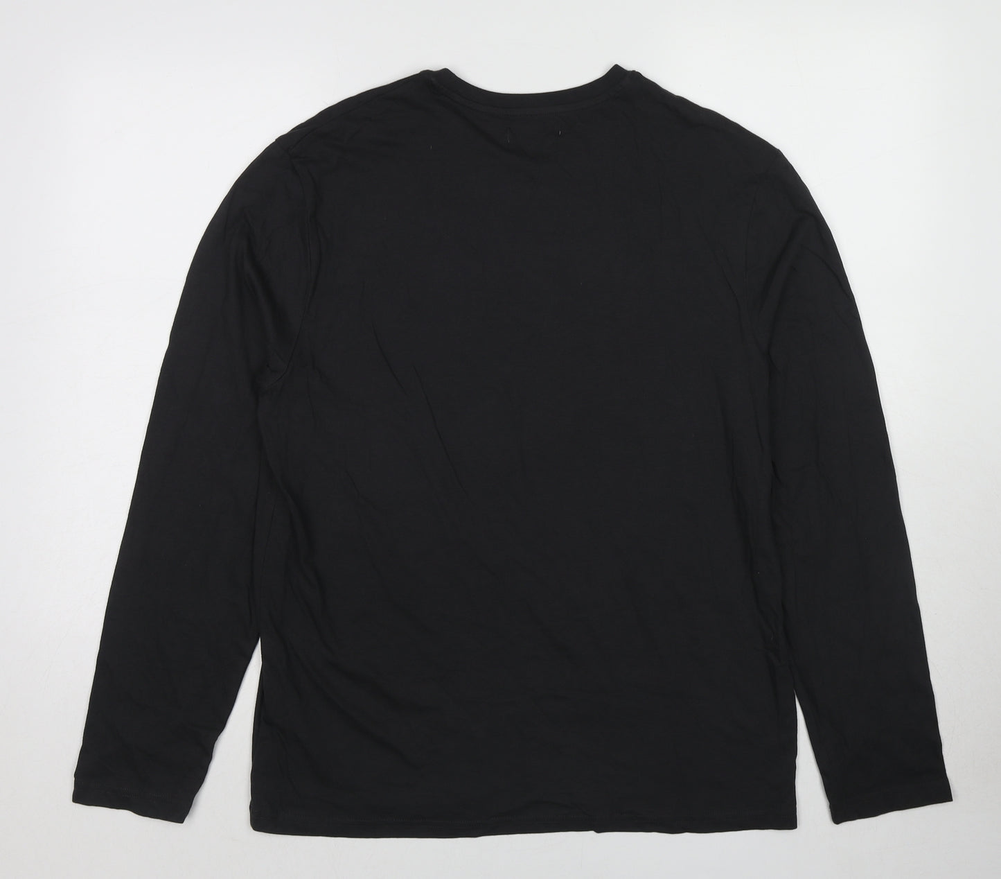 Spencer Bear Womens Black Cotton Basic T-Shirt Size M Crew Neck