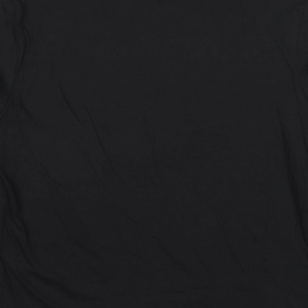 Spencer Bear Womens Black Cotton Basic T-Shirt Size M Crew Neck
