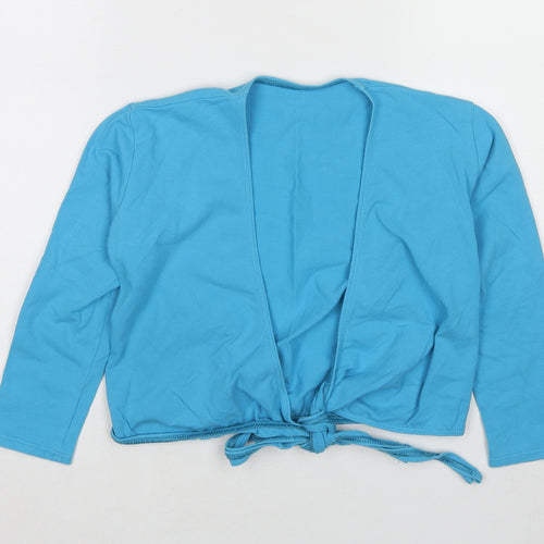Roch Valley Womens Blue Cotton Wrap Blouse Size 8 V-Neck