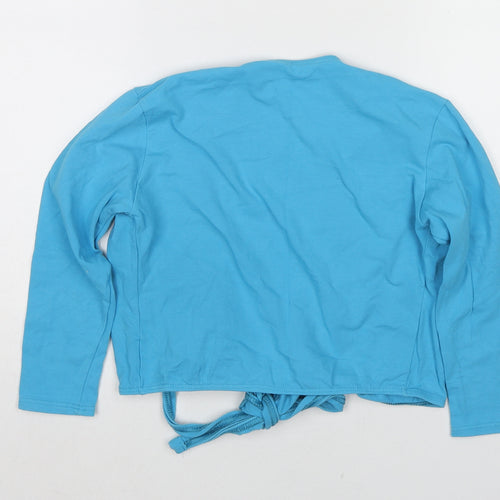 Roch Valley Womens Blue Cotton Wrap Blouse Size 8 V-Neck