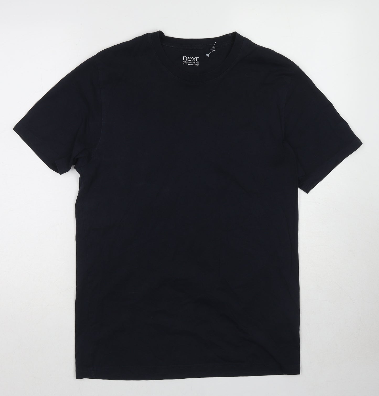 NEXT Mens Black Cotton T-Shirt Size M Round Neck