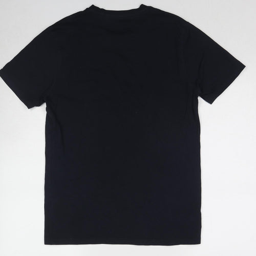 NEXT Mens Black Cotton T-Shirt Size M Round Neck