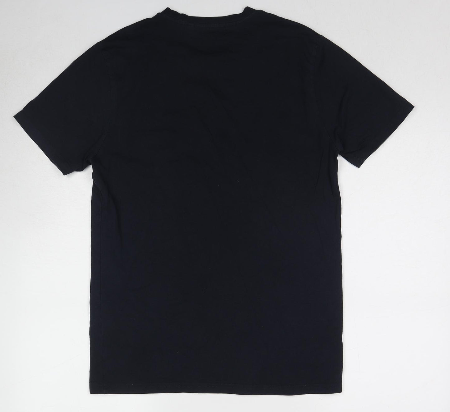 NEXT Mens Black Cotton T-Shirt Size M Round Neck