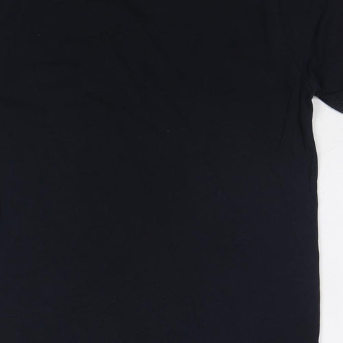 NEXT Mens Black Cotton T-Shirt Size M Round Neck