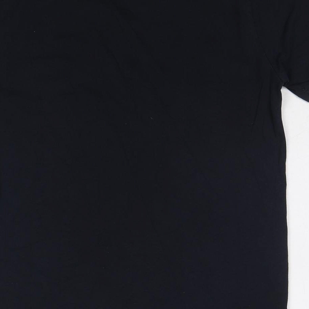 NEXT Mens Black Cotton T-Shirt Size M Round Neck