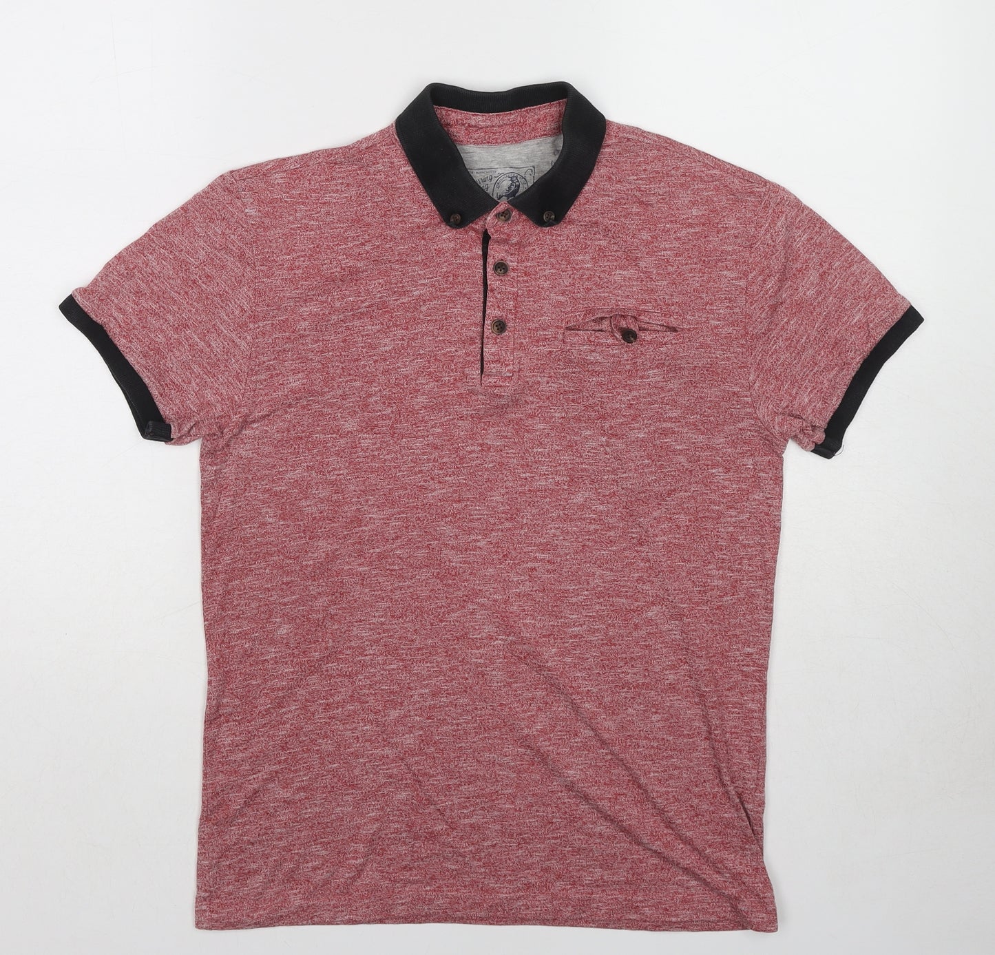 Debenhams Mens Red Cotton Polo Size XS Collared Pullover