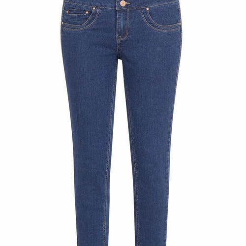 Denim & Co. Womens Blue Cotton Skinny Jeans Size 6 Regular Zip