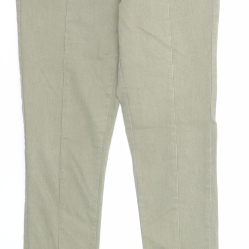 NEXT Womens Green Cotton Skinny Jeans Size 10 Regular Zip