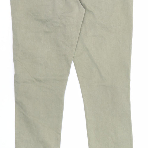 NEXT Womens Green Cotton Skinny Jeans Size 10 Regular Zip