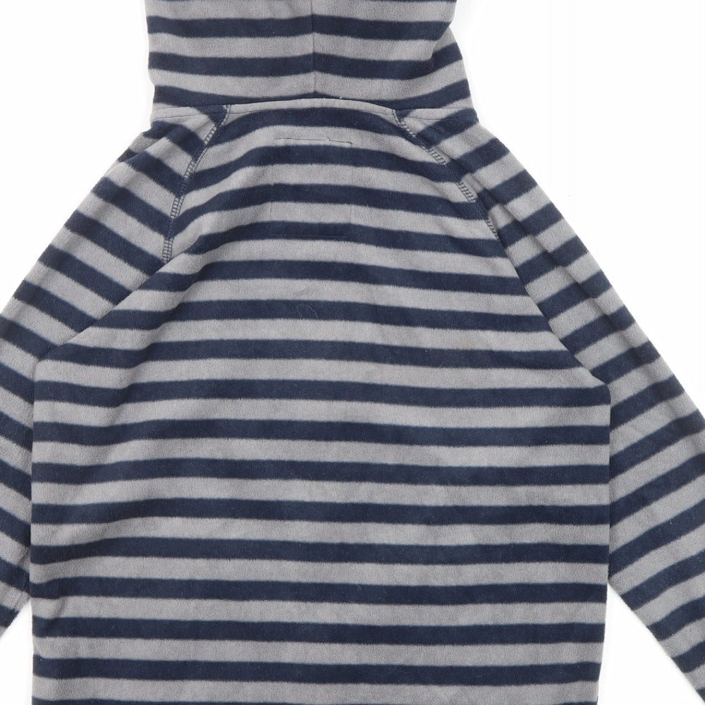 Mini Boden Boys Grey Striped Track Jacket Jacket Size 9-10 Years Zip