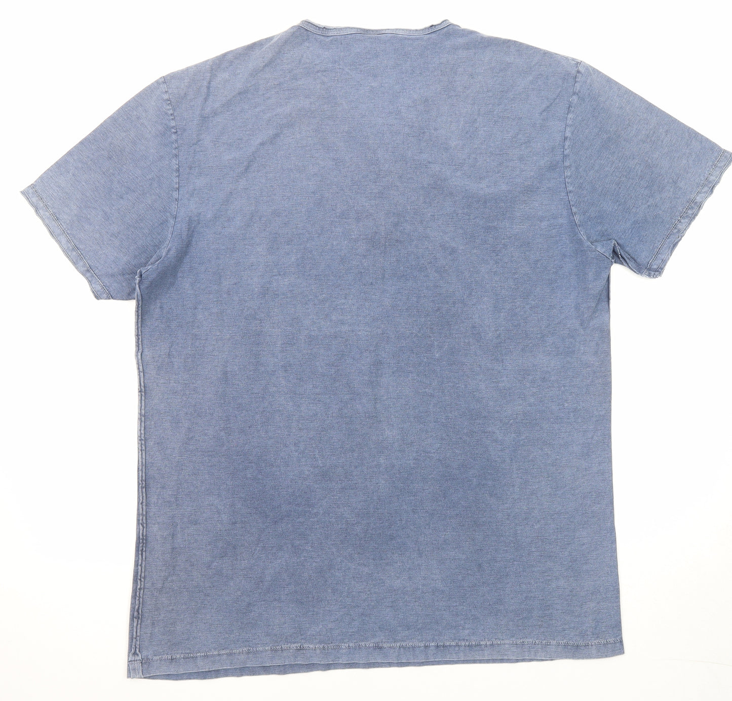 Modous Mens Blue Cotton T-Shirt Size XL Round Neck - Sailing print