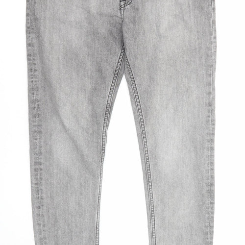 Denim & Co. Womens Grey Cotton Skinny Jeans Size 34 in L30 in Regular Zip