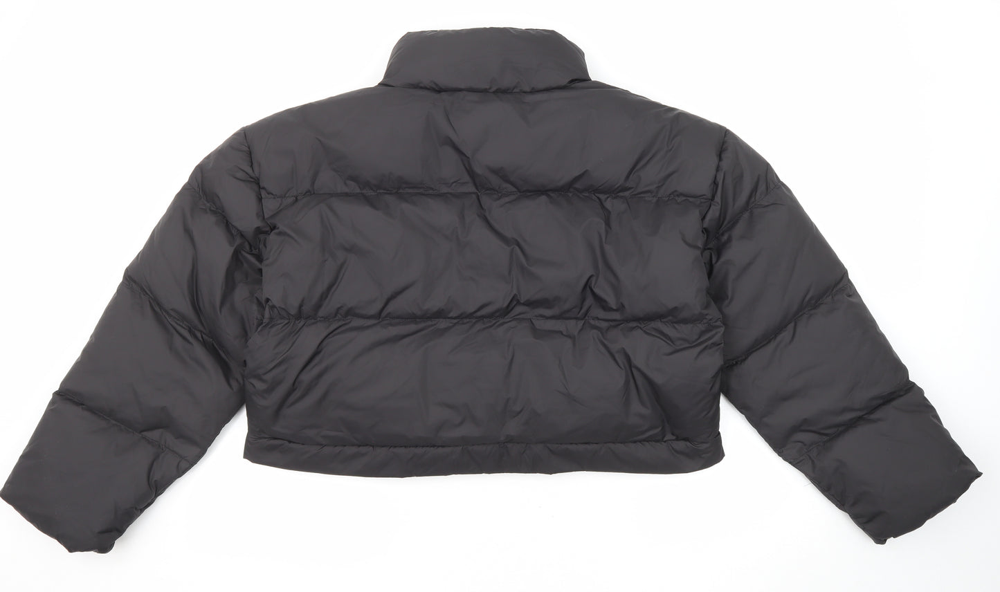 Dazy Womens Black Puffer Jacket Jacket Size L Snap