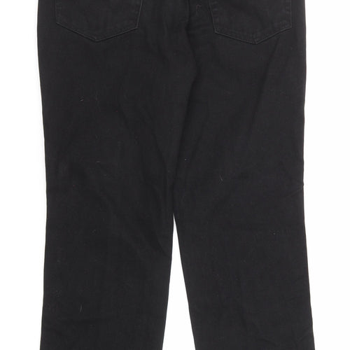 Wrangler Mens Black Cotton Straight Jeans Size 33 in Regular Zip