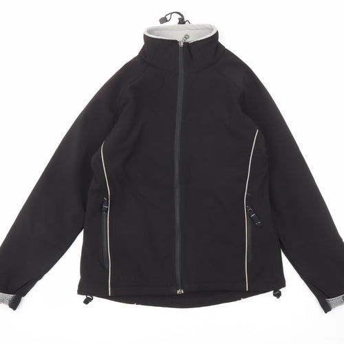 Clique Womens Black Windbreaker Jacket Size 8 Zip