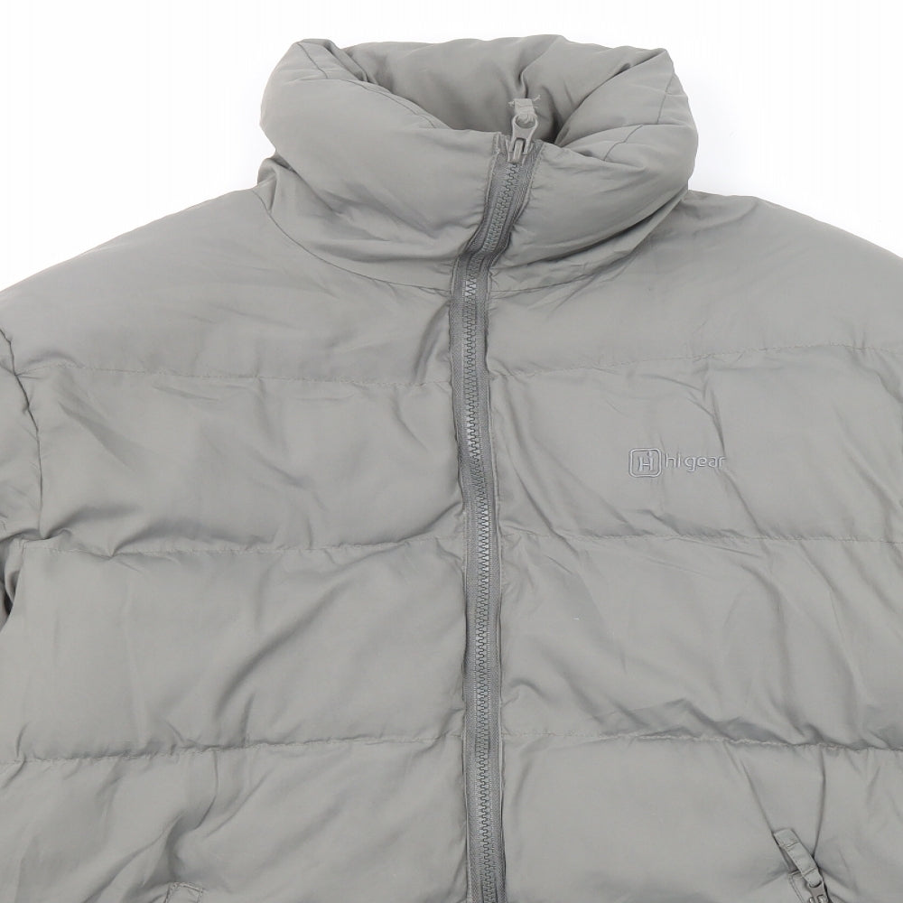 Hi Gear Mens Grey Puffer Jacket Jacket Size M Zip
