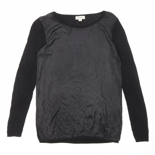 Smart Set Womens Black Round Neck Viscose Pullover Jumper Size M