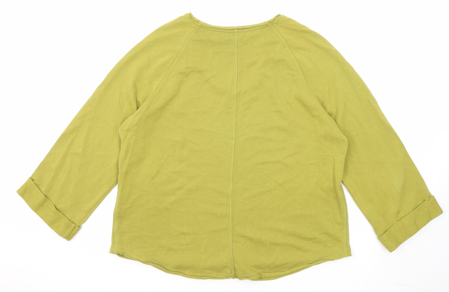 Per Una Womens Green Cotton Pullover Sweatshirt Size M Pullover