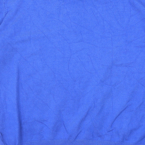 Paramour Womens Blue Round Neck Viscose Pullover Jumper Size S