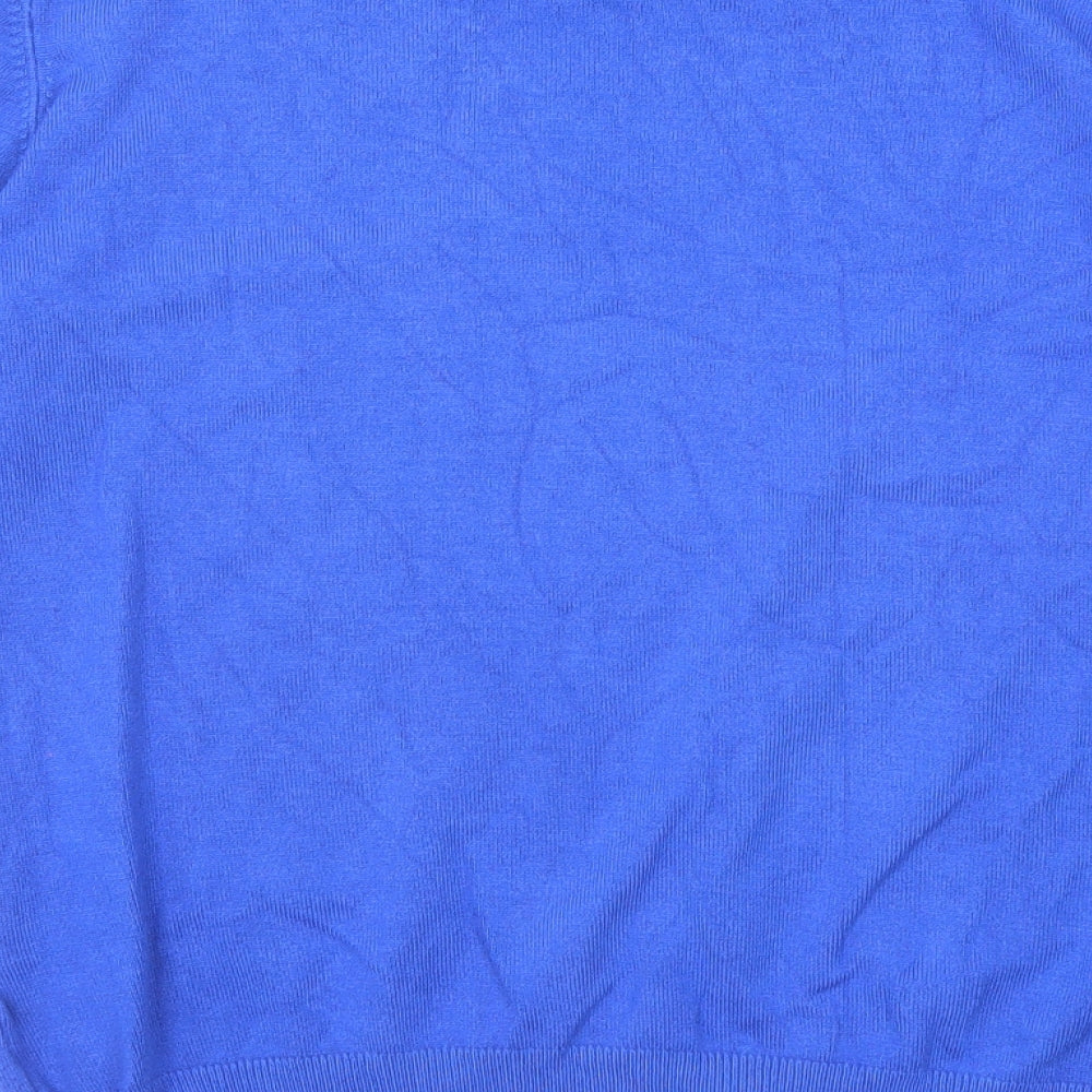 Paramour Womens Blue Round Neck Viscose Pullover Jumper Size S