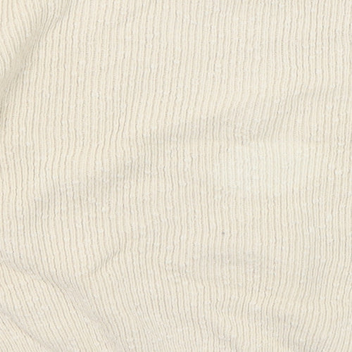 John P Womens Beige Round Neck Acrylic Pullover Jumper Size S