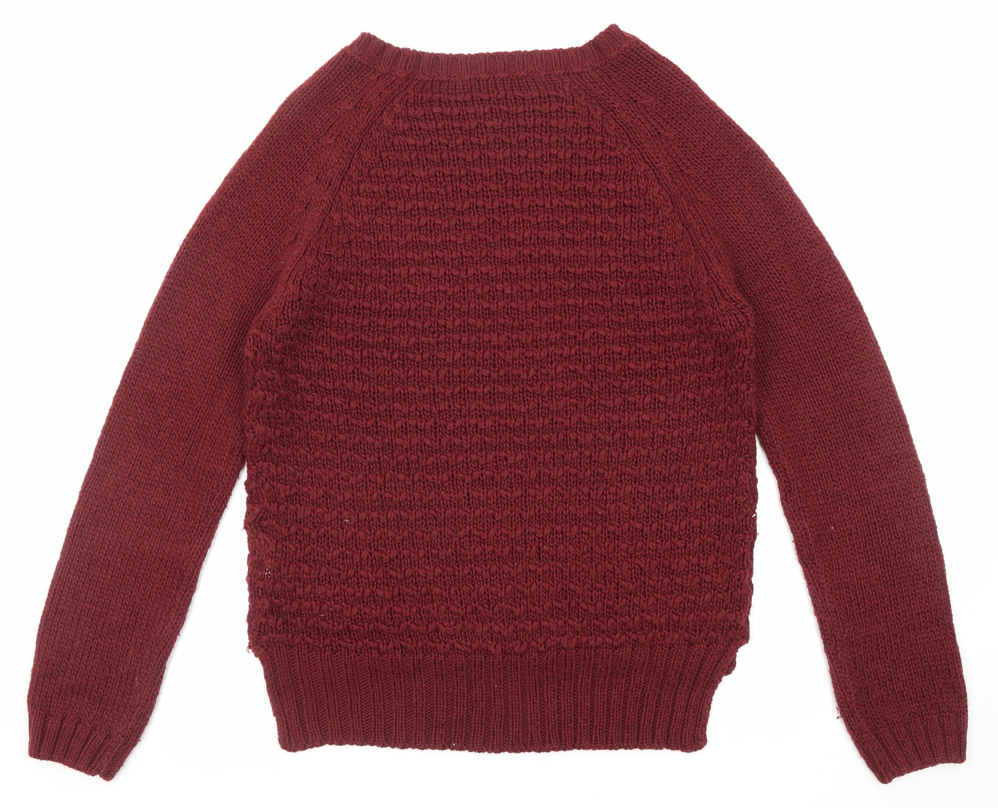 New Look Girls Purple Round Neck Acrylic Pullover Jumper Size 14-15 Years Pullover