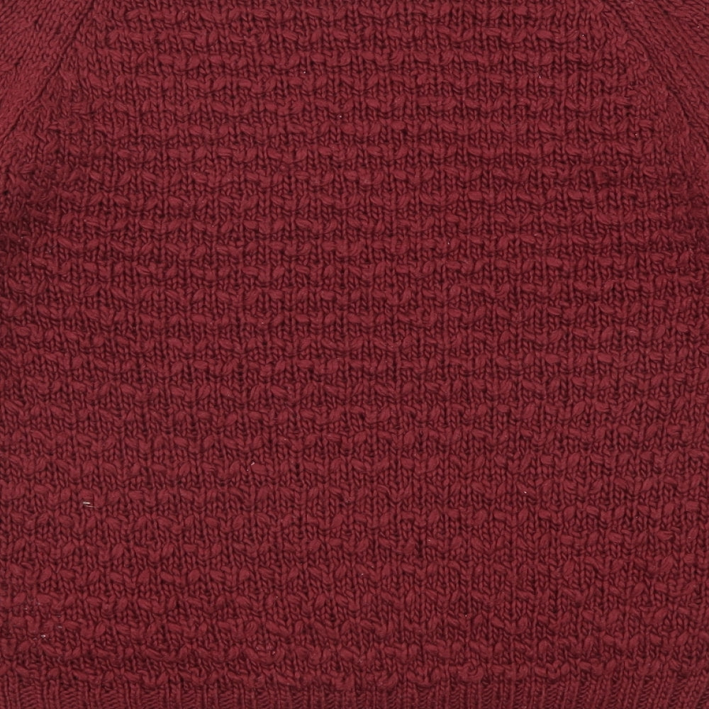 New Look Girls Purple Round Neck Acrylic Pullover Jumper Size 14-15 Years Pullover