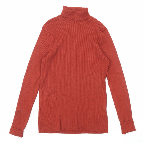 Marks and Spencer Womens Red Roll Neck Viscose Pullover Jumper Size 12