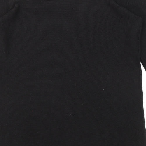 Bonmarché Womens Black Round Neck Acrylic Tunic Jumper Size 14
