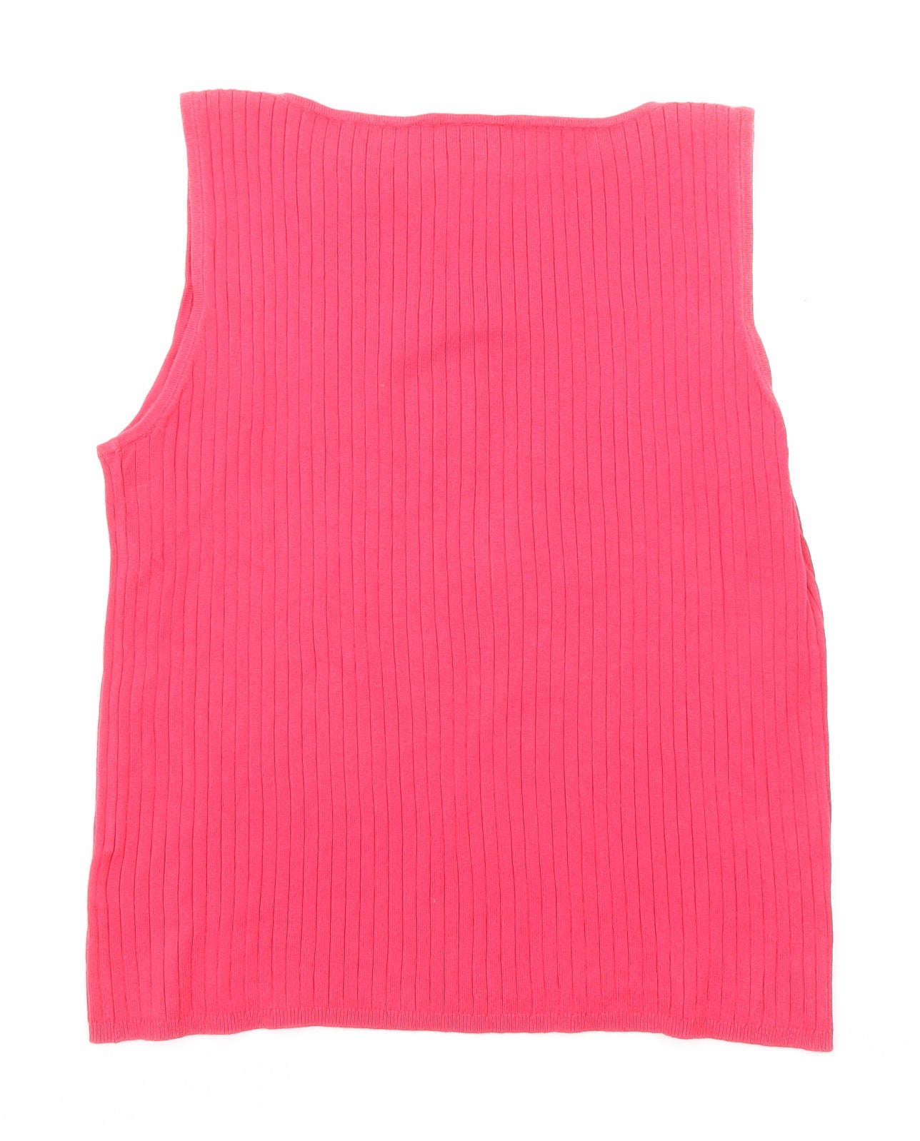 NEXT Womens Pink Cotton Basic Tank Size 18 Round Neck