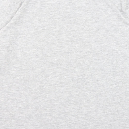 Marks and Spencer Boys Grey Cotton Pullover T-Shirt Size 12-13 Years Crew Neck Pullover - Football