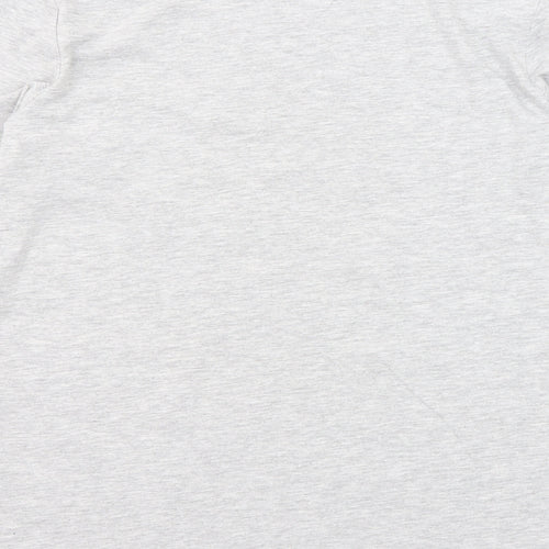 Marks and Spencer Boys Grey Cotton Pullover T-Shirt Size 12-13 Years Crew Neck Pullover - Football