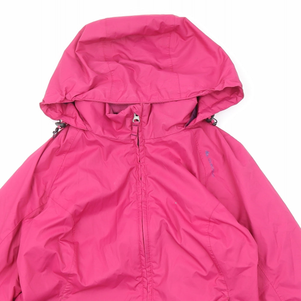 Quechua Womens Pink Windbreaker Jacket Size S Zip