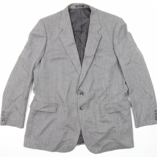 St Michael Mens Grey Wool Jacket Suit Jacket Size 46 Regular