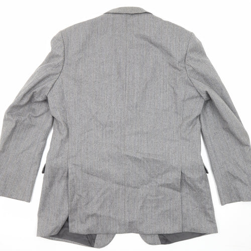 St Michael Mens Grey Wool Jacket Suit Jacket Size 46 Regular