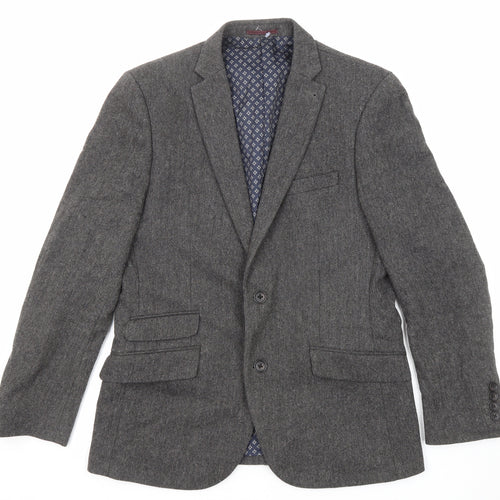 NEXT Mens Grey Wool Jacket Suit Jacket Size 40 Regular