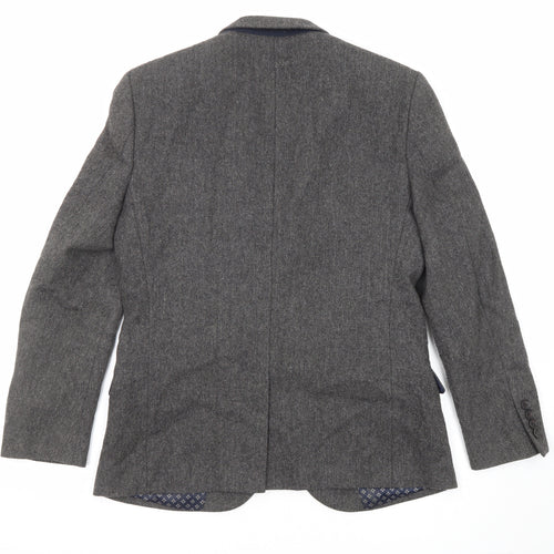 NEXT Mens Grey Wool Jacket Suit Jacket Size 40 Regular