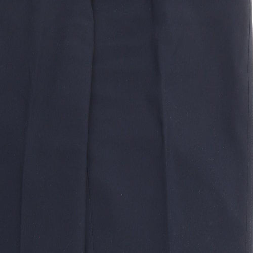 Farah Mens Blue Polyester Trousers Size 34 in L33 in Regular Zip