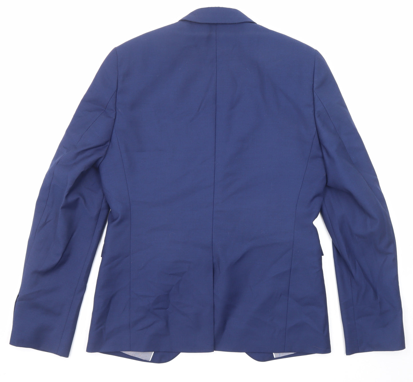 Burton Mens Blue Polyester Jacket Suit Jacket Size 38 Regular