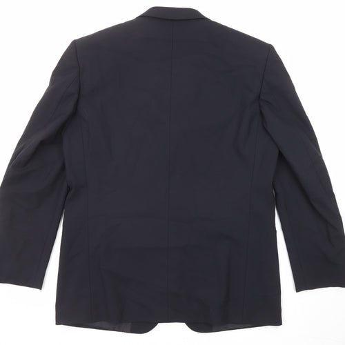 Armando Mens Black Wool Jacket Suit Jacket Size 42 Regular