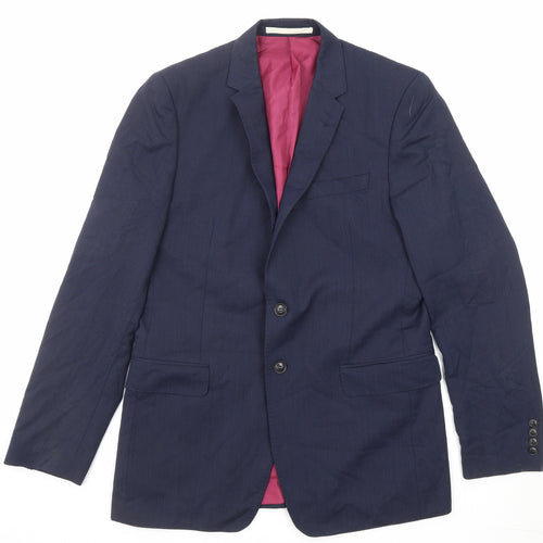 Marks and Spencer Mens Blue Wool Jacket Suit Jacket Size 40 Regular
