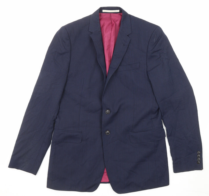 Marks and Spencer Mens Blue Wool Jacket Suit Jacket Size 40 Regular