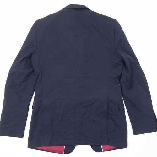 Marks and Spencer Mens Blue Wool Jacket Suit Jacket Size 40 Regular