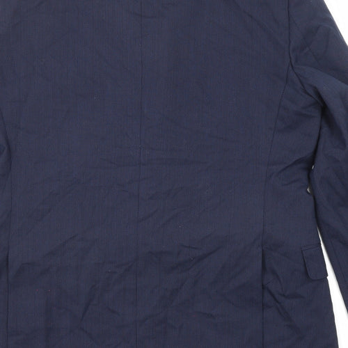 Marks and Spencer Mens Blue Wool Jacket Suit Jacket Size 40 Regular