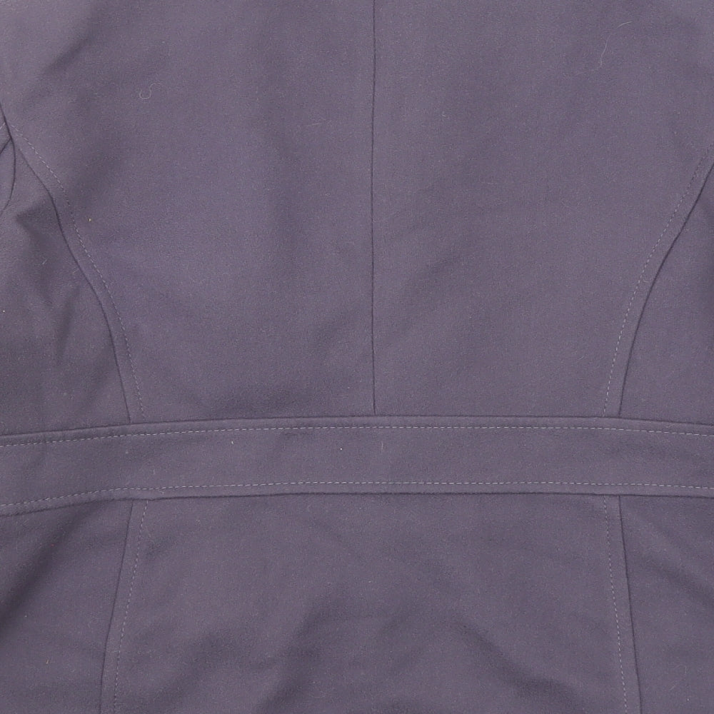 Marks and Spencer Womens Purple Pea Coat Coat Size 14 Button