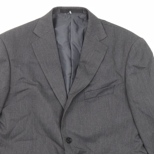 Marks and Spencer Mens Grey Polyester Jacket Suit Jacket Size 40 Regular
