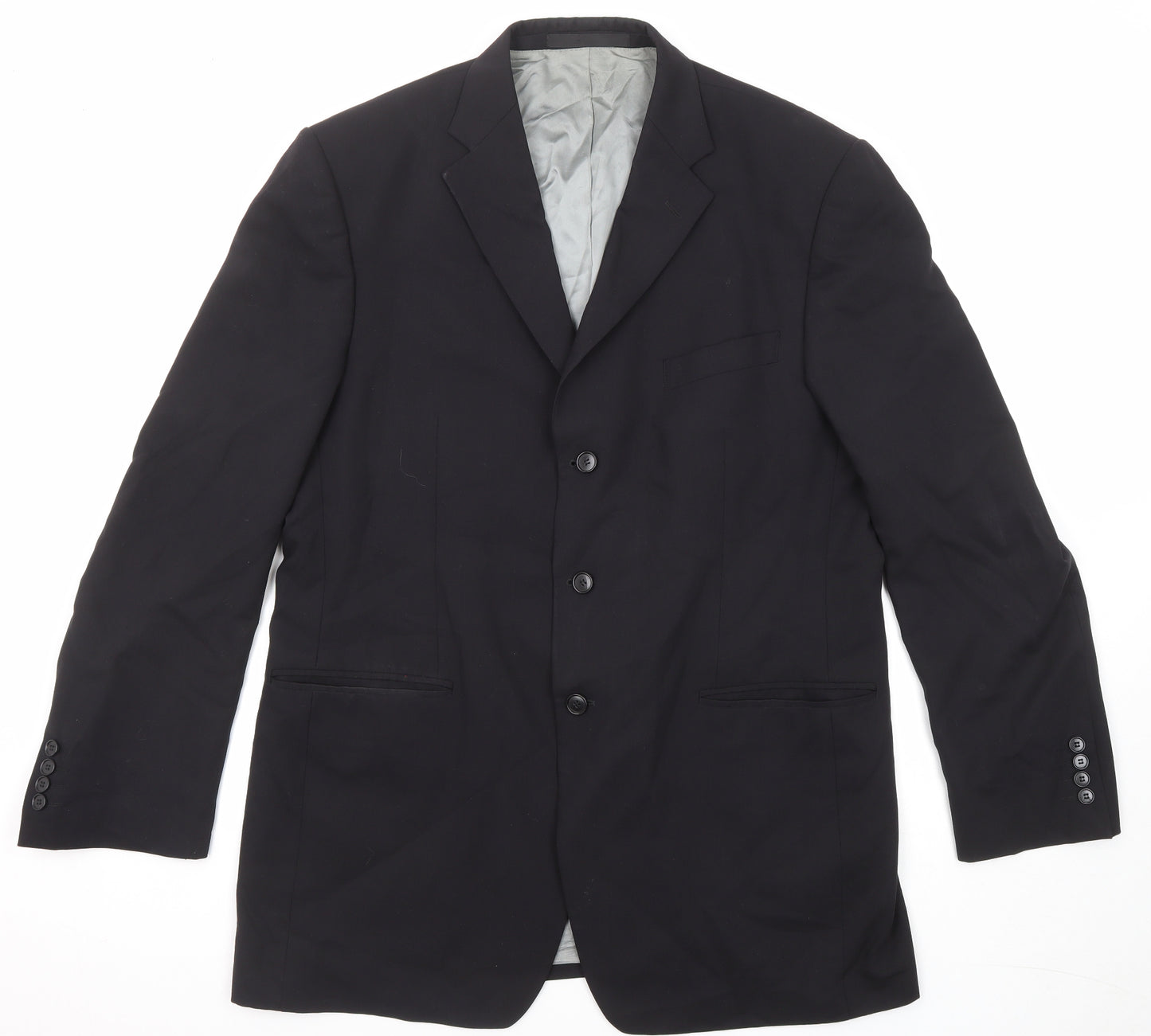 Marks and Spencer Mens Black Wool Jacket Suit Jacket Size 42 Regular