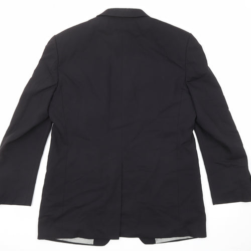 Marks and Spencer Mens Black Wool Jacket Suit Jacket Size 42 Regular